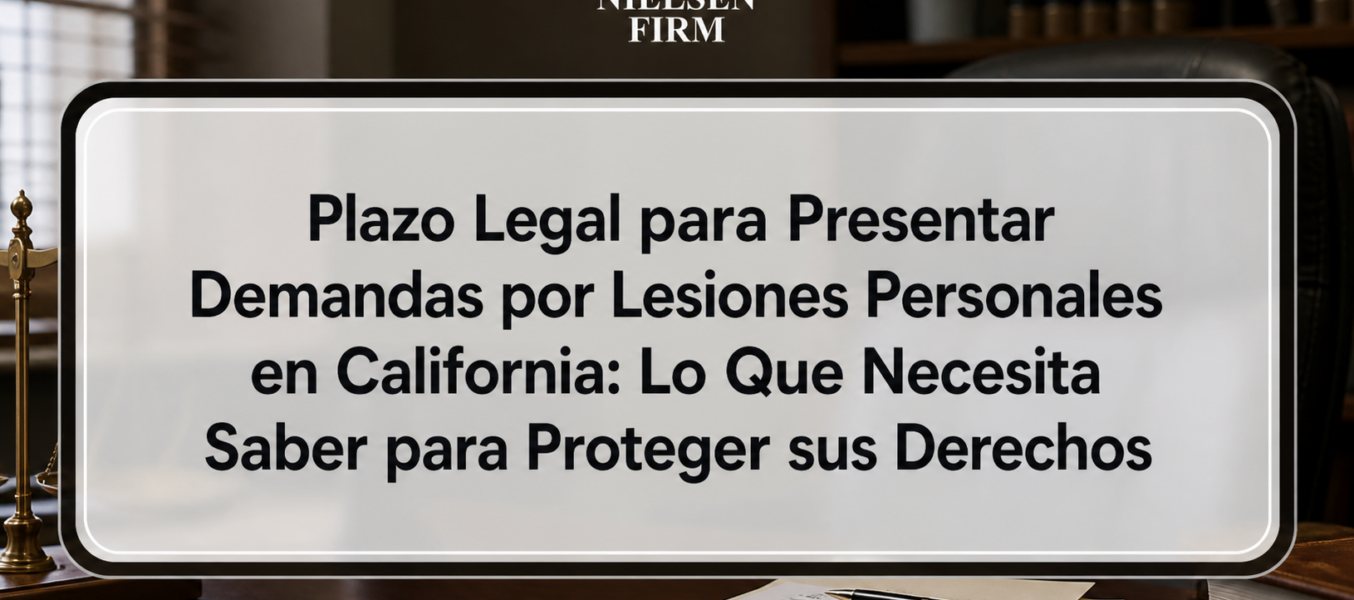 Plazo Legal para Presentar Demandas por Lesiones Personales en California: Lo Que Necesita Saber para Proteger sus Derechos